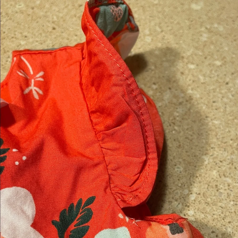 Gymboree Vibrant Red and Teal Floral Dress